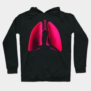 Realistic Lungs Organ Retro Colorful Hoodie